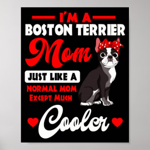 Boston terrier mom american gentleman dog mother's poster