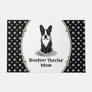 Boston Terrier Mom (black) - Cute dog Doormat