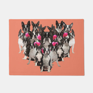 Boston Terrier mom, Boston Terrier dad, dog lover Doormat