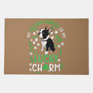 Boston Terrier mom, Boston Terrier dad, dog lover Doormat