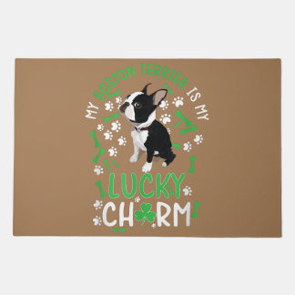 Boston Terrier mom, Boston Terrier dad, dog lover Doormat