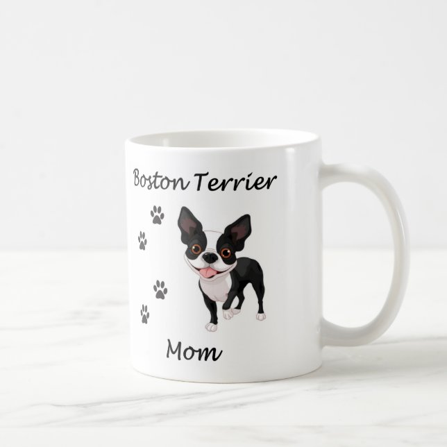 Boston Terrier Mom Coffee Mug (Right)