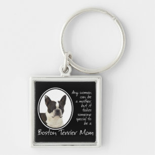 Boston Terrier Mom Keychain