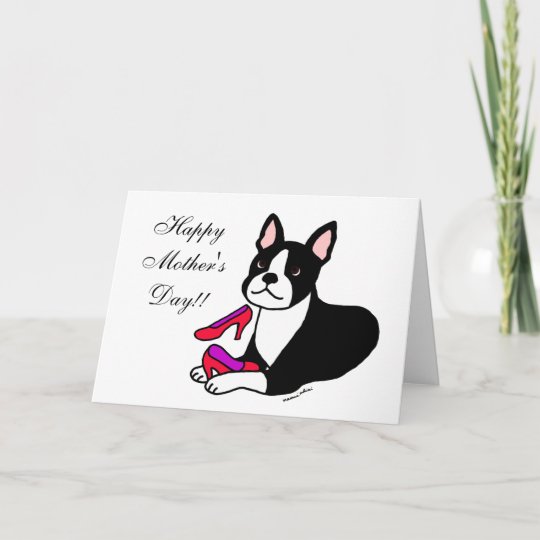 happy mothers day boston terrier