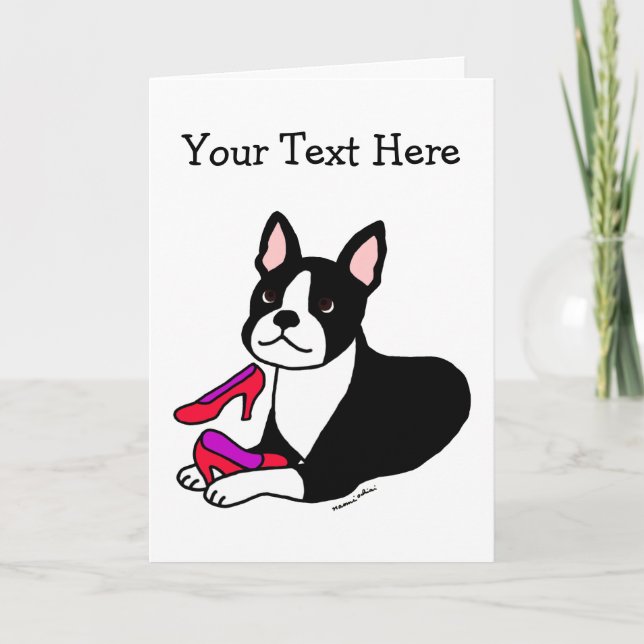 Boston Terrier Mom (Mother's Day Gifts) Card (Front)