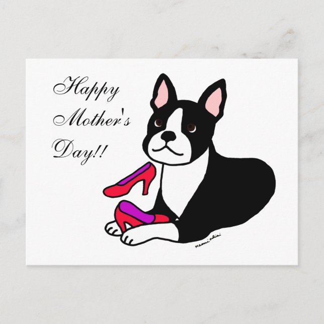 Boston Terrier Mom (Mother's Day Gifts) Postcard (Front)