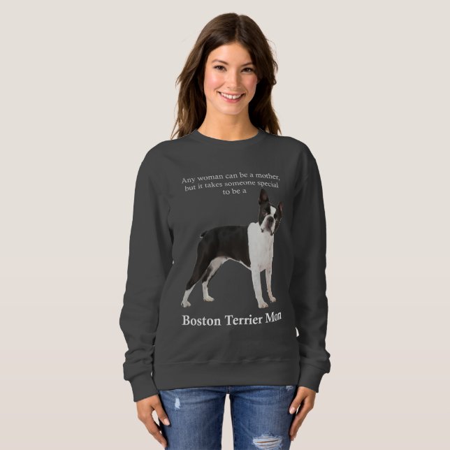 Boston Terrier Mom Sweatshirt (Front Full)
