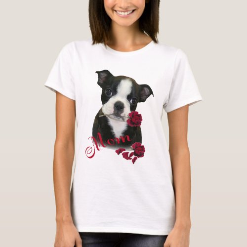 Boston Terrier  mom T_Shirt