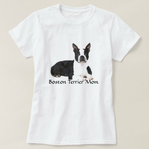 Boston Terrier Mom T_Shirt Double Quote  Image