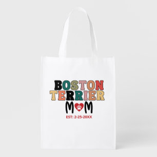 Boston Terrier Mom Year Grocery Bag