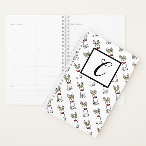 Boston Terrier Monogram Planner