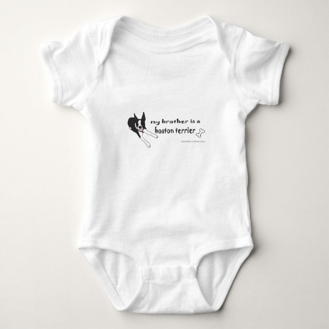 boston terrier - more breeds baby bodysuit (Front)