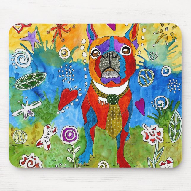 Boston Terrier Mousepad (Front)