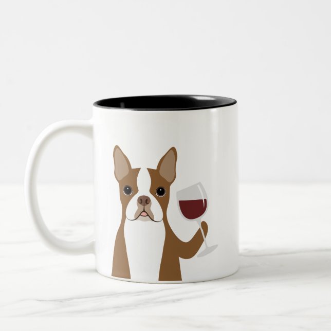 Boston Terrier Mugs (Left)