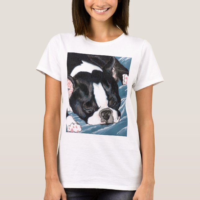 Boston Terrier Nap T-Shirt (Front)