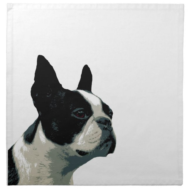 boston terrier napkin (Front)