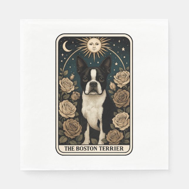 Boston Terrier Napkins (Front)