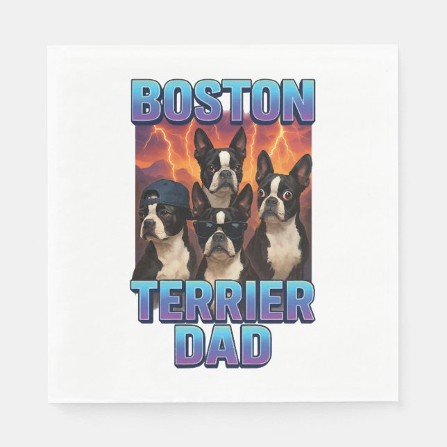 Boston Terrier Napkins (Front)