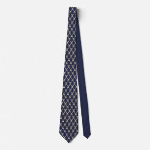 Boston Terrier Necktie Navy Background