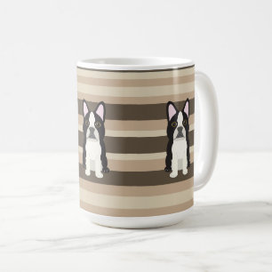 Boston Terrier Neutral striped Coffee Mug