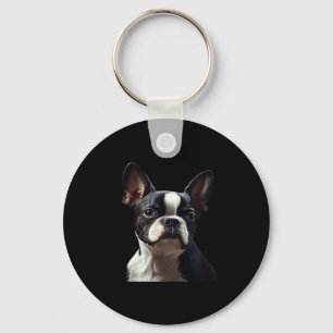 Boston Terrier - Oil Paint Classic T-Shirt Keychain