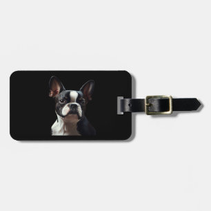 Boston Terrier - Oil Paint Classic T-Shirt Luggage Tag