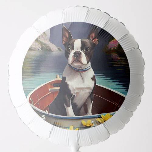 Boston Terrier on a Paddle A Scenic Adventure Balloon