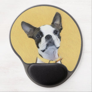 Boston Terrier Painting - Cute Original Dog Art Gel Mouse Pad