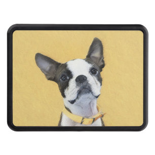 Boston Terrier Painting - Cute Original Dog Art Hitch Cover