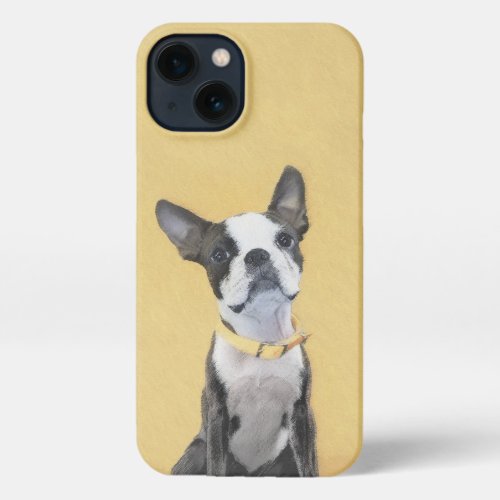 Boston Terrier Painting _ Cute Original Dog Art iPhone 13 Case