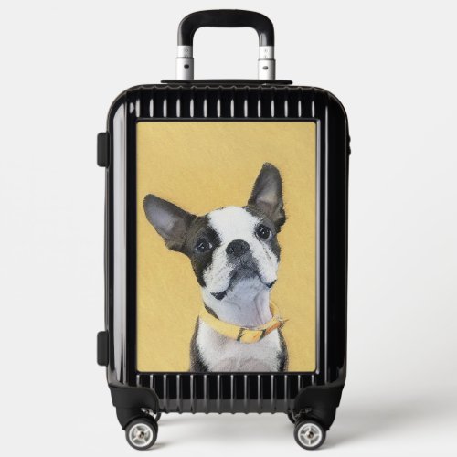 Boston Terrier Painting _ Cute Original Dog Art Luggage