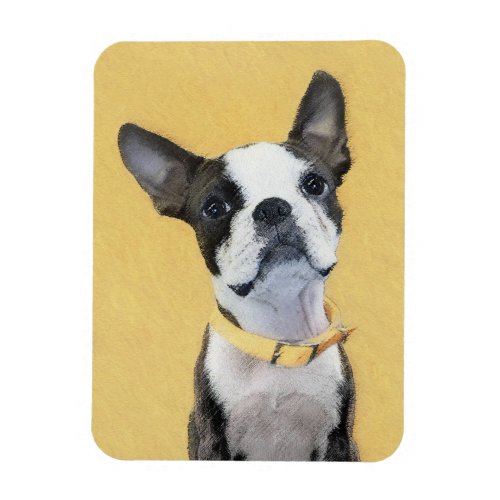 Boston Terrier Painting _ Cute Original Dog Art Magnet