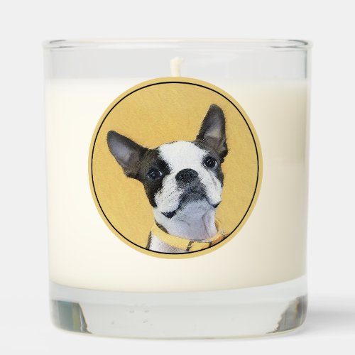 Boston Terrier Painting _ Cute Original Dog Art Scented Candle