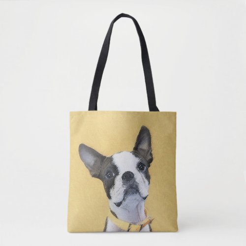 Boston Terrier Painting _ Cute Original Dog Art Tote Bag