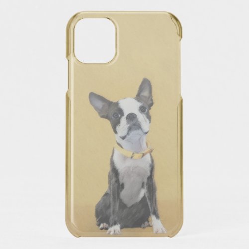 Boston Terrier Painting _ Cute Original Dog Art iPhone 11 Case