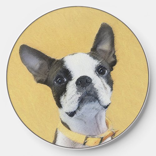 Boston Terrier Painting _ Cute Original Dog Art Wireless Charger
