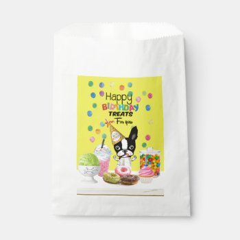 Boston Terrier Paper Treat Bags Mirabelle by HappyDogAdventures at Zazzle