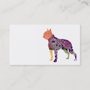 Boston Terrier Patchwork Pet Business Cards