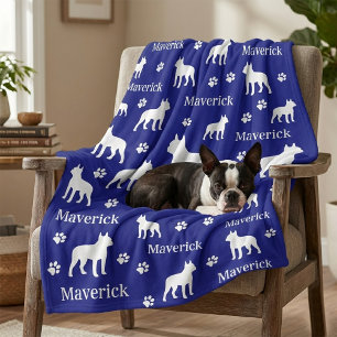 Boston Terrier Personalized Blanket Gift