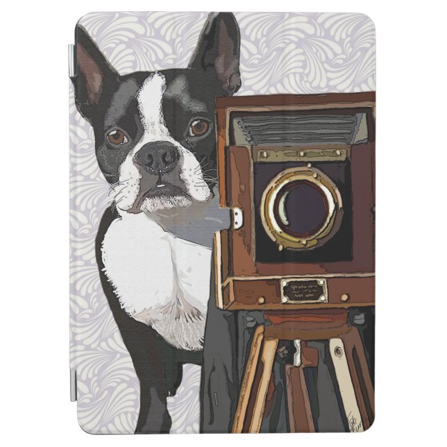 Boston Terrier Photographer 2 iPad Air Cover (Front)