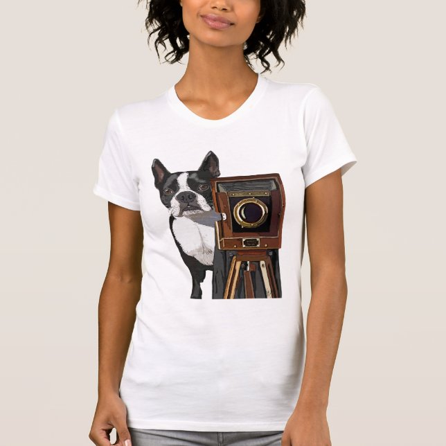 Boston Terrier Photographer 2 T-Shirt (Front)