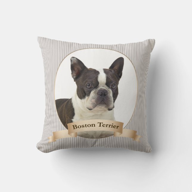 Boston Terrier Pillow (Front)