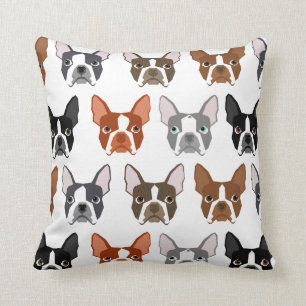 Boston Terrier pillow - cute colors boston terrier