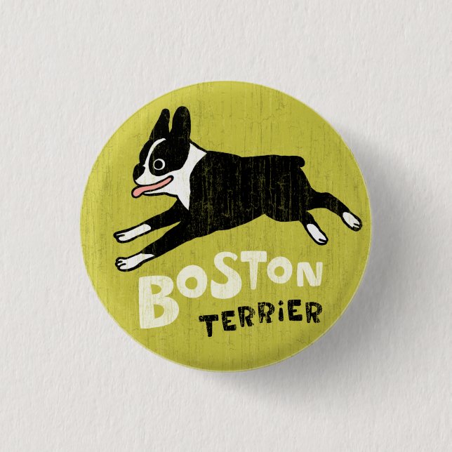 Boston Terrier Pinback Button (Front)