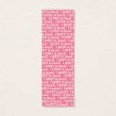 Boston Terrier Pink Bookmark (Back)