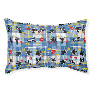 boston terrier plaid bed Mirabelle