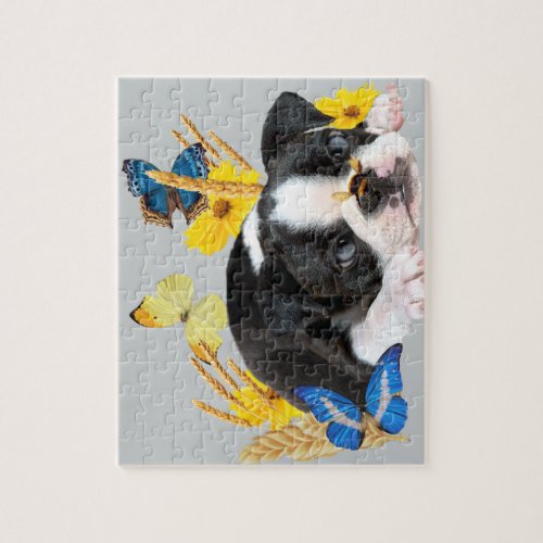 Boston Terrier Play Day Jigsaw Puzzle