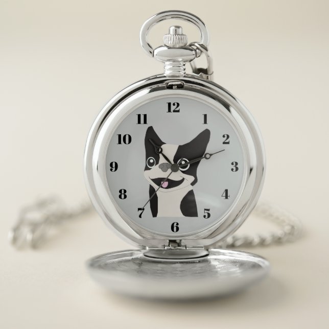 Boston Terrier Pocket Watch (Inside)