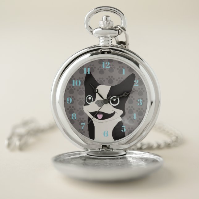 Boston Terrier Pocket Watch (Inside)