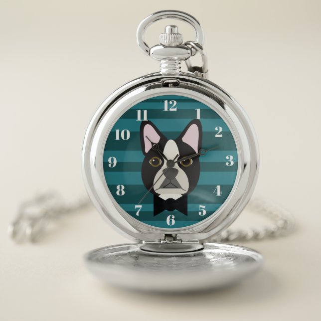 Boston Terrier Pocket Watch (Inside)